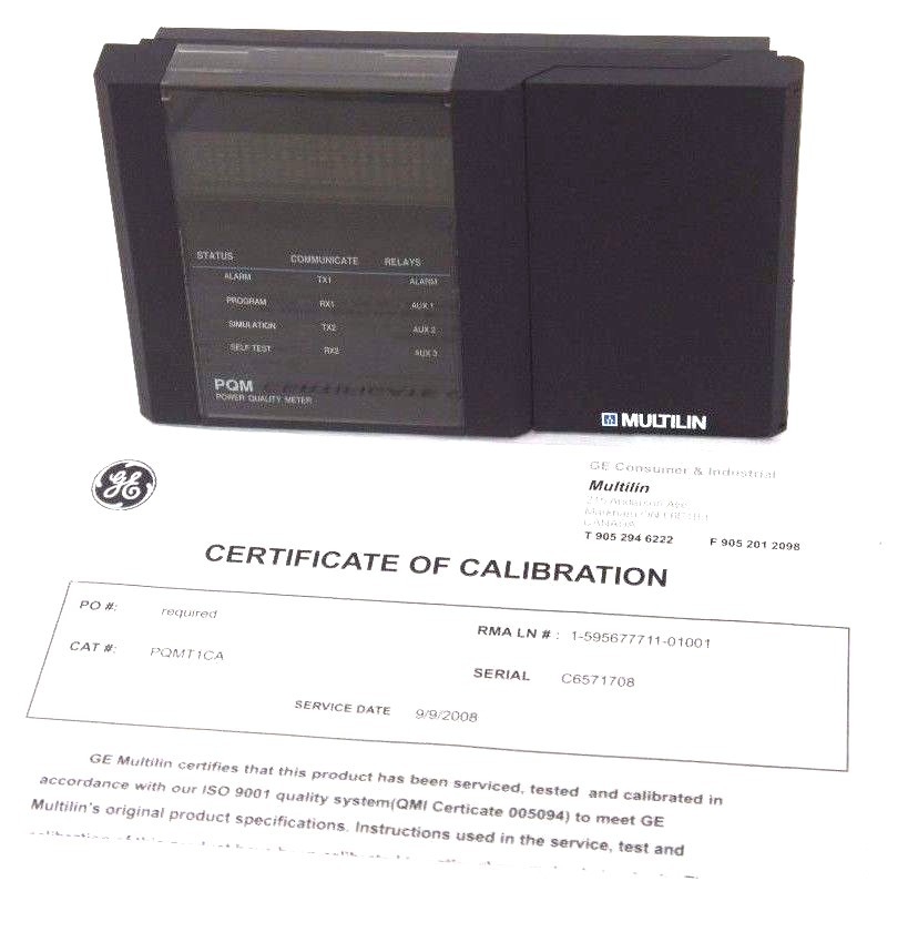 Used GE MULTILIN PQMT1CA POWER QUALITY METER PQM - REPAIRED W/ CERTIFICATE