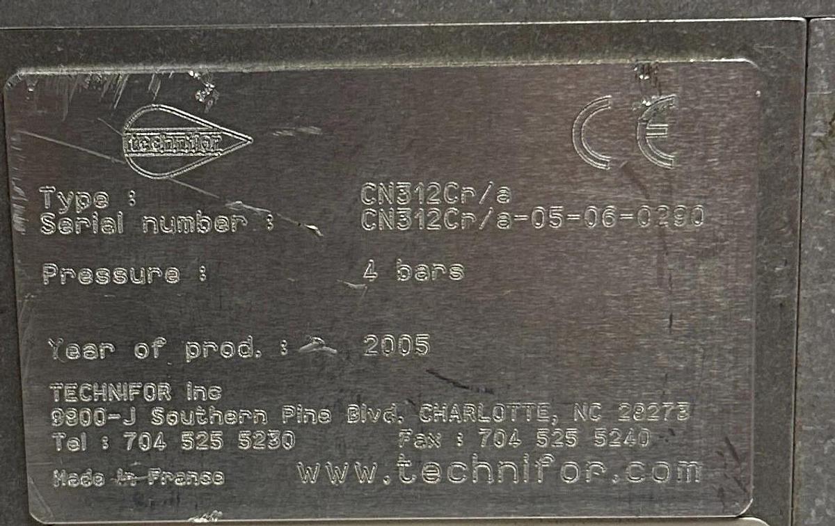 Used TECHNIFOR CN312Cr/a / CN312C PIN STAMP MARKING HEAD 4BAR OEM USNP