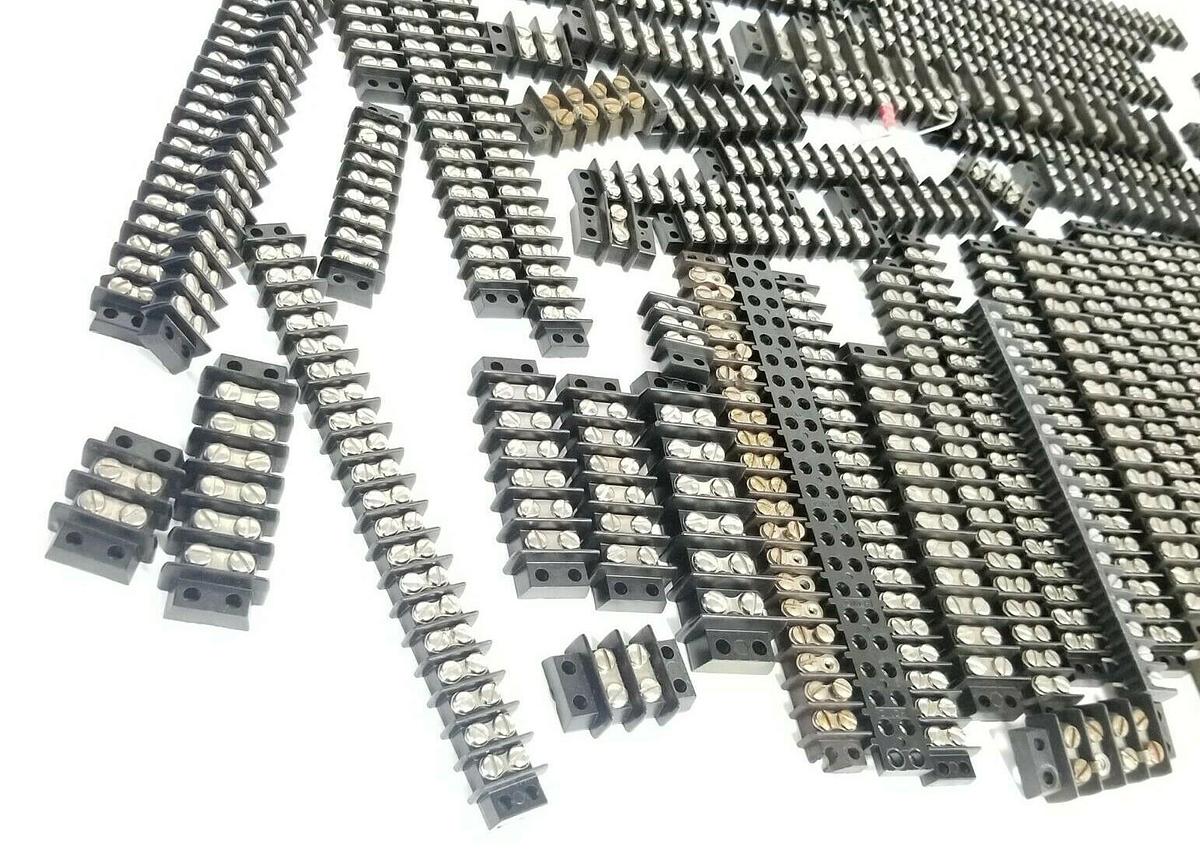 Used ~SEVEN POUNDS 7LBS OF ASSORTED SIZE CINCH WIRE TERMINAL BLOCKS / CONNECTORS