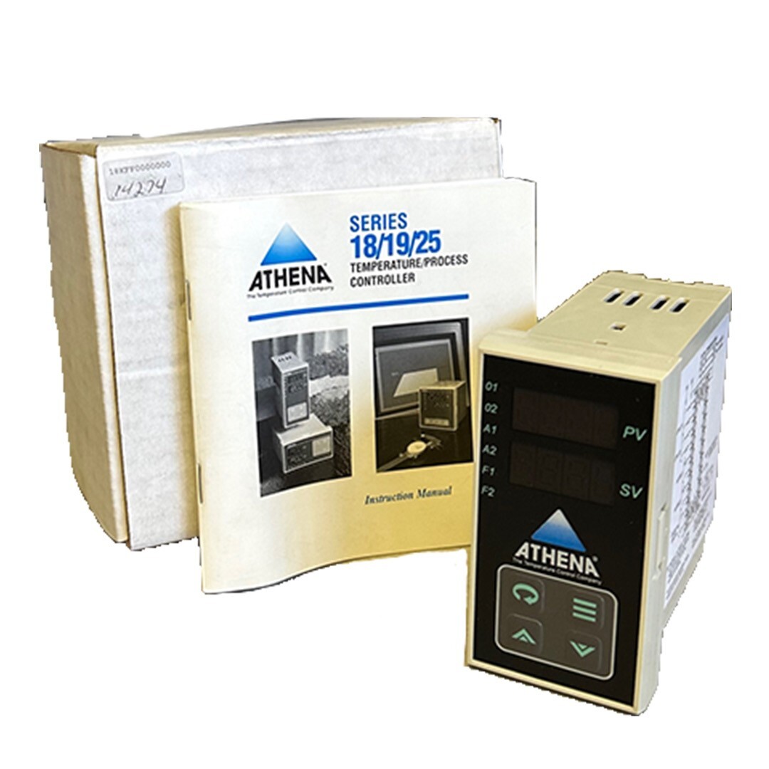 Used NEW ATHENA 18KFF0000000 TEMPERATURE CONTROLLER 0-2460F 115/230VAC 50/60Hz 4-20MA