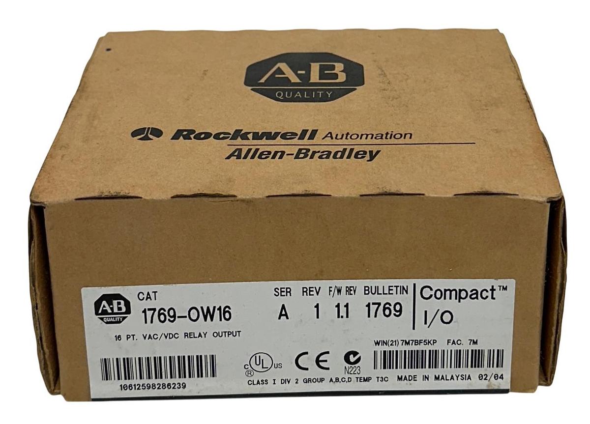 ALLEN BRADLEY 1769-OW16 /A CompactLogix 16-PT RELAY OUTPUT MODULE VAC/DC NSFS