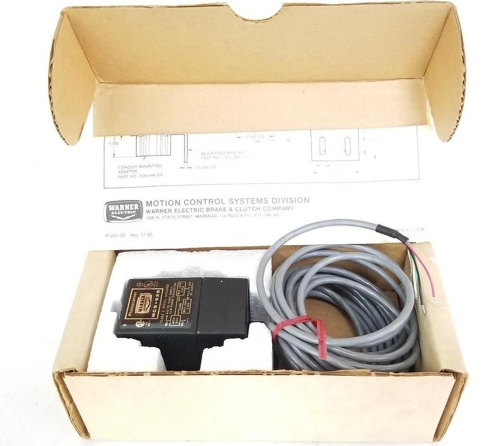 Used NIB WARNER ELECTRIC MCS-626 PHOTOELECTRIC DIFFUSE REFLECTIVE P/N: 7105-448-002
