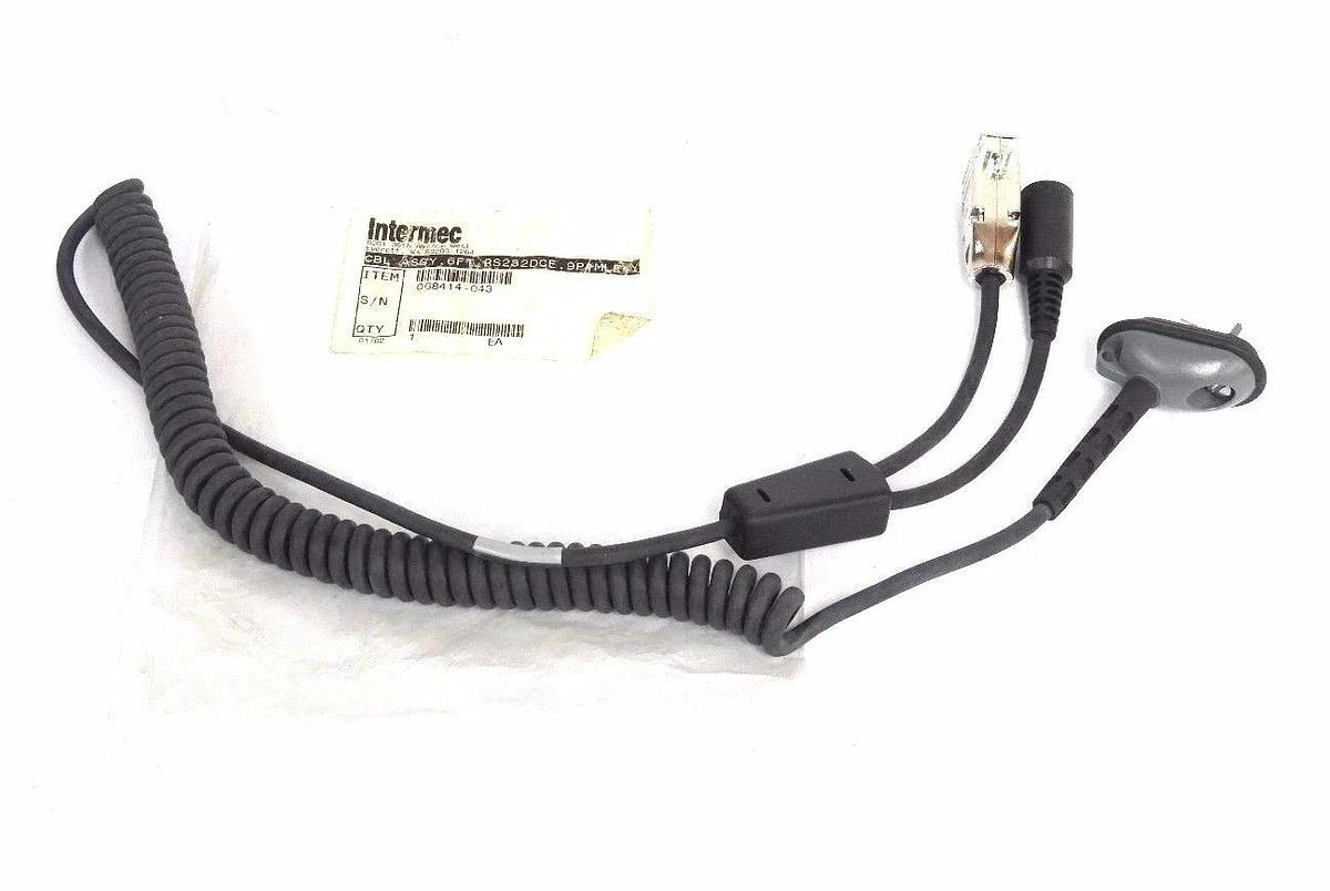 Used NEW INTERMEC 068414-043 CABLE ASSY 6FT, 9P, MALE, D-SUB, RS-232, DCE2, Y-CABLE