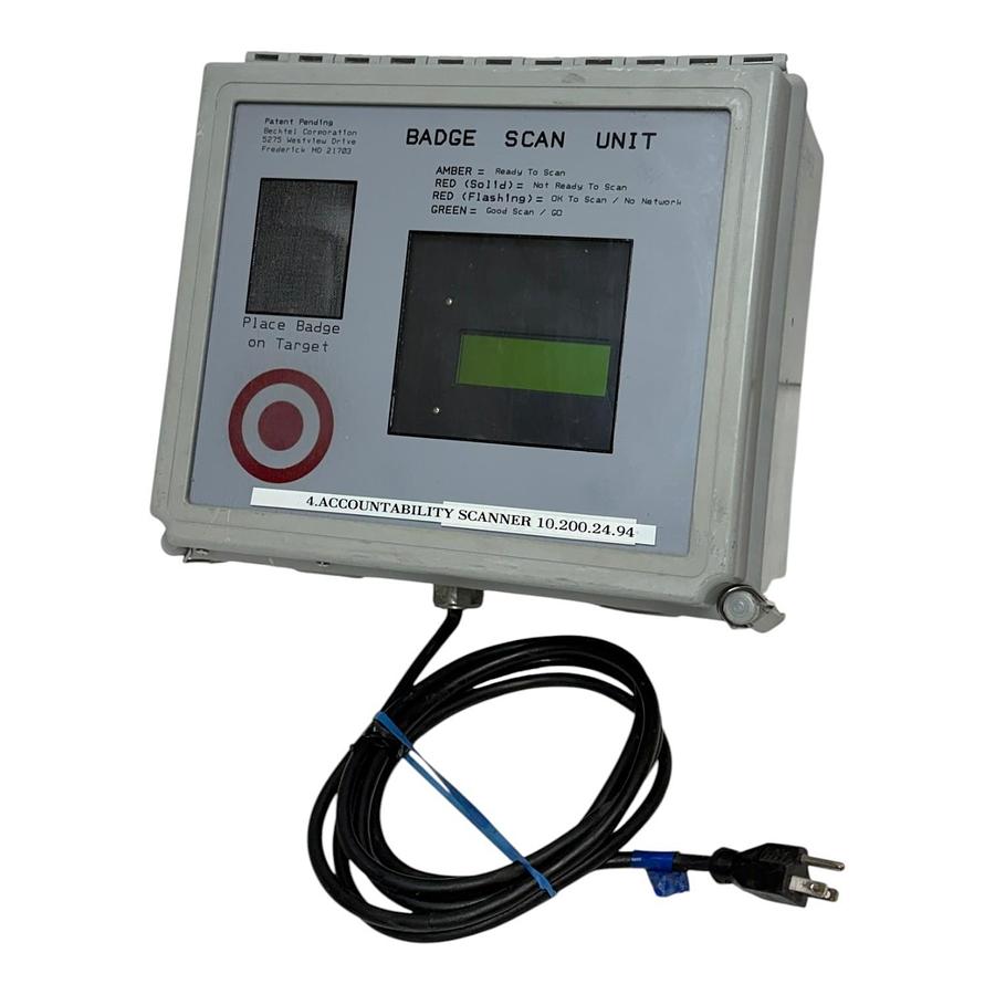 Used Hoffman A12106CHQRFGW Industrial Accountability Badge Scan Unit RF IDeas