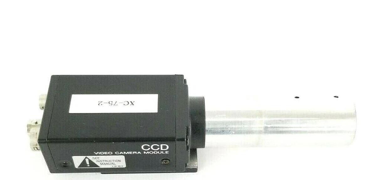 Used SONY XC-75-2 CCD CAMERA W/ 3'' IN. LENS & MOUNTING BRACKET 10.5-15VDC XC75-2