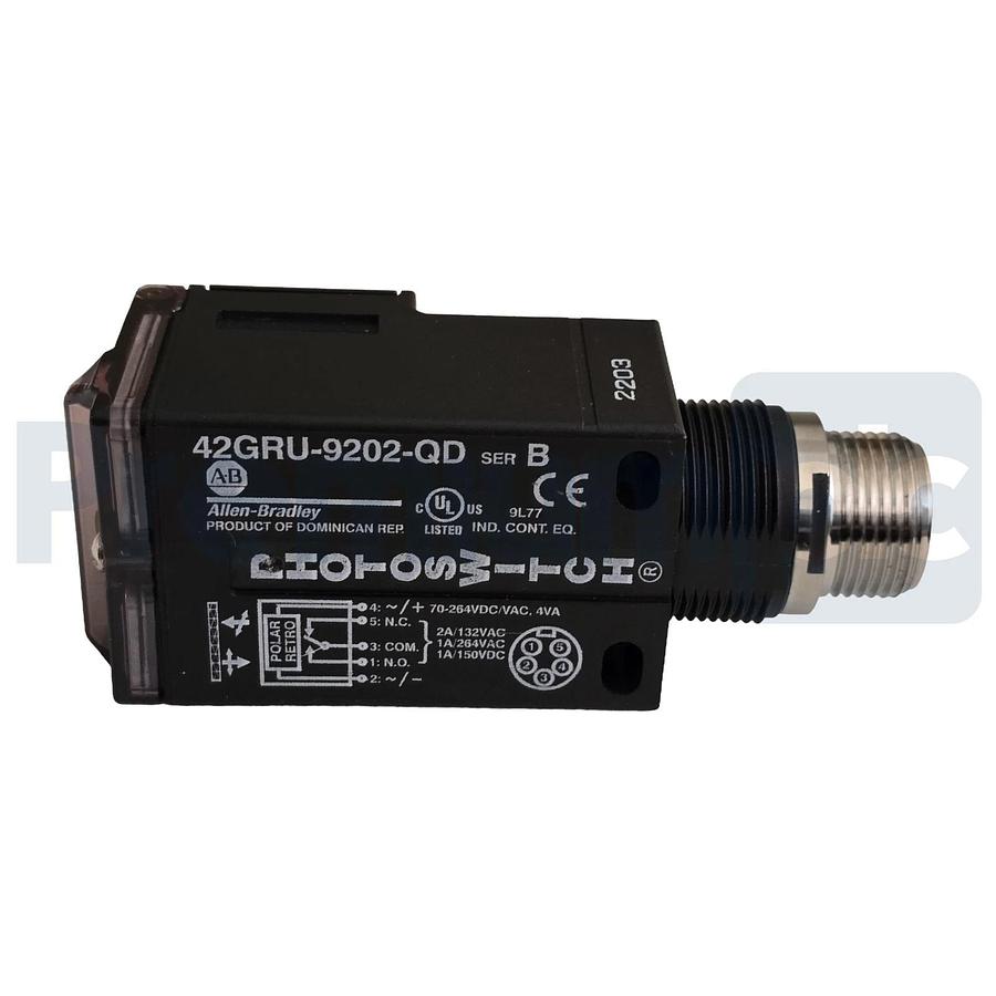 Allen-Bradley 42GRU-9202-QD /B PHOTOSWITCH Polarized Retro SFP Sensor M12 QD NEW