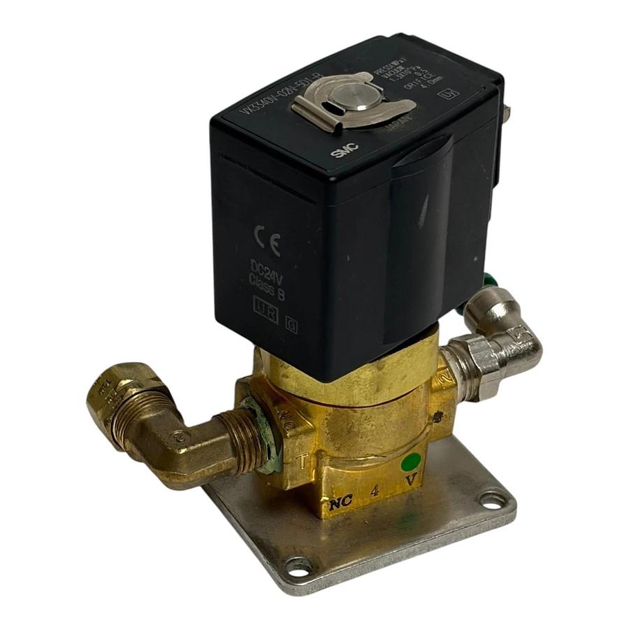 SMC VX3340V-02N-5D1-B 3-Way Solenoid Valve Vacuum 24VDC Machined Base