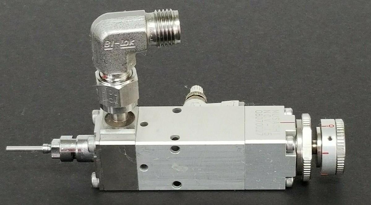 Used MUSASHI NCV-15 PNEUMATIC NEEDLE CONTROL DISPENSE VALVE 08070027 NCV15