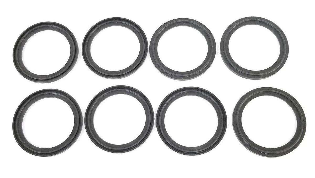 Used LOT OF 8 PURESERVE SYSTEMS A3 P/N: 0-40MPF-SFY FLANGED CLAMP GASKETS 2-1/2'' VIT