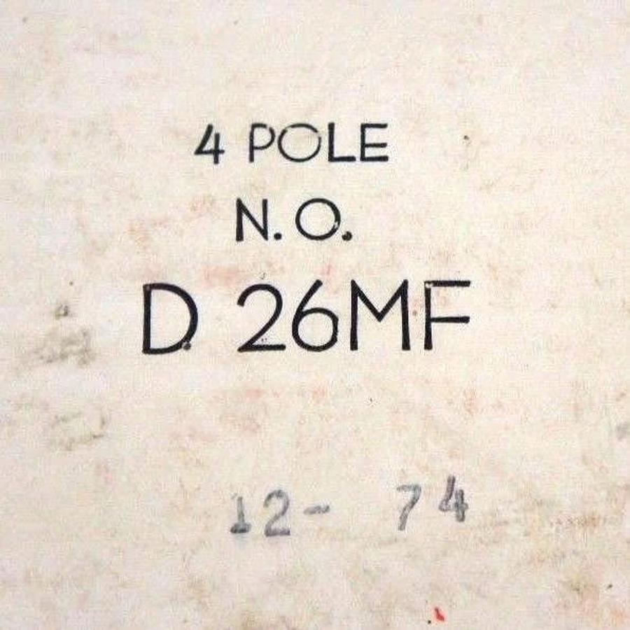 Used NIB CUTLER HAMMER D26MF SER. A2 TYPE: M RELAY 4POLE N.O.