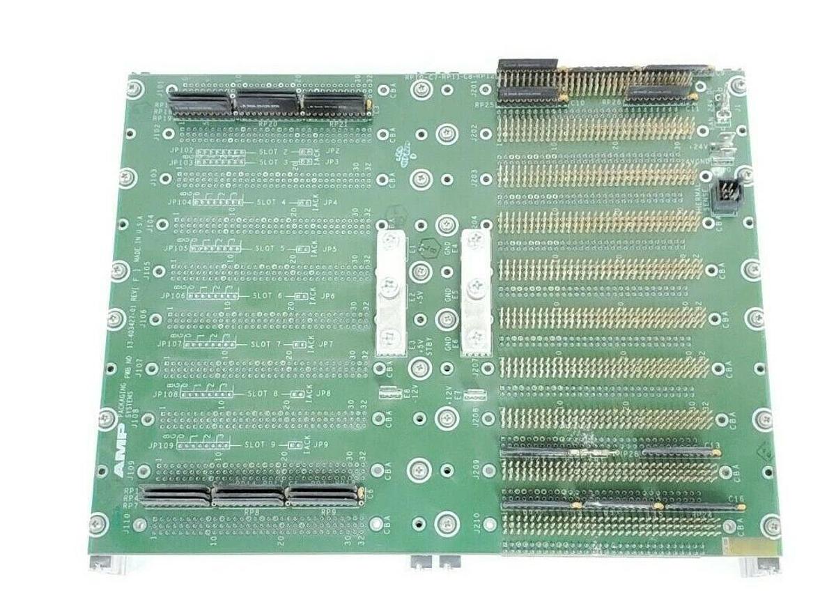 Used ADEPT / AMP 15340-00010 REV. A BACKPLANE BOARD 13-413427-01 REV. F