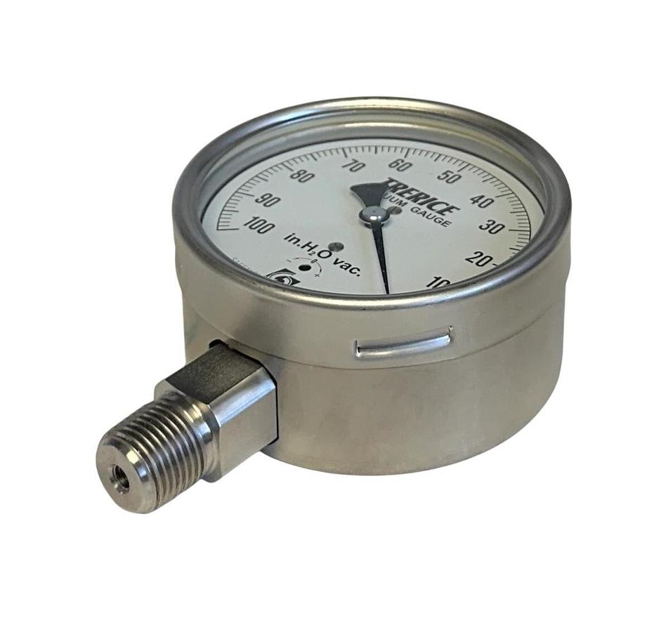 TRERICE 766SS4004LW620 / 766SS VACUUM GAUGE 0-100'' H2O VAC 4'' GAUGE SS NSMP