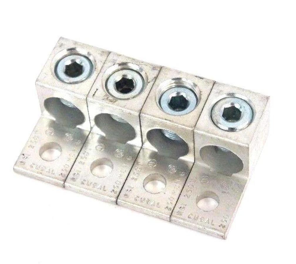 Used BOX OF 4 NEW NSI 250T CONNECTORS SINGLE LUG-AL DUAL RATED
