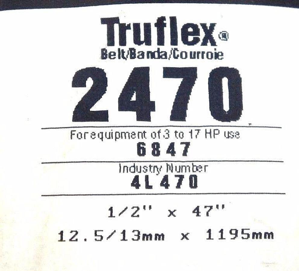 LOT OF 8 NEW GATES TRUFLEX V BELTS 4L250 4L285 4L470 4L280