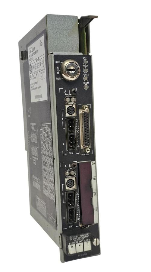 Used ALLEN BRADLEY 1785-L80B /E PLC-5/80 PROCESSOR MODULE REV. D01 F/W REV. B SER. E
