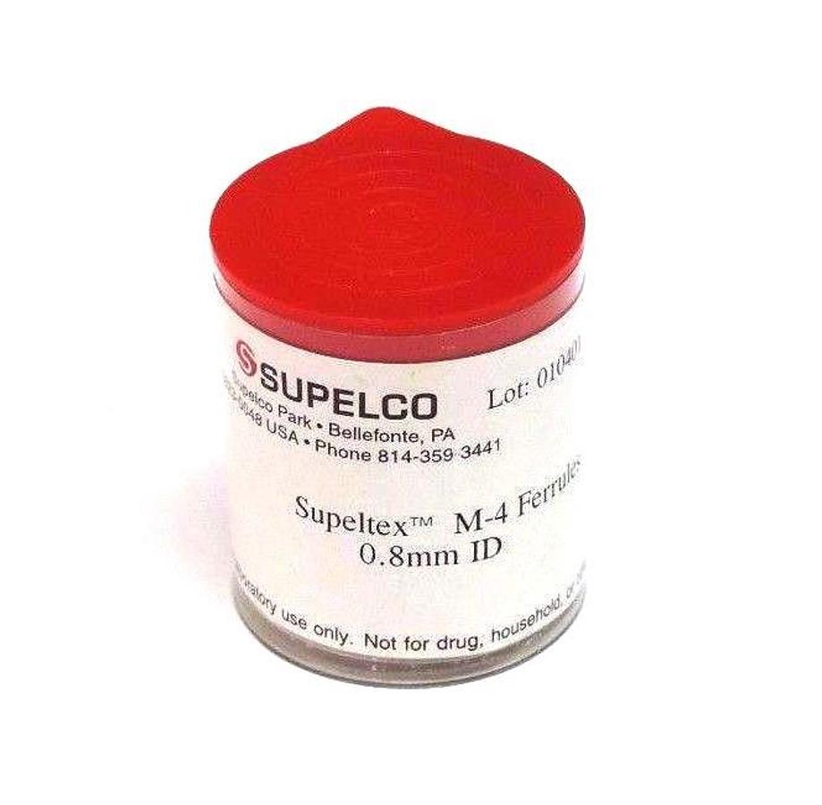 Used PACK OF 10 NEW SUPELCO 20628 SUPELTEX M-4 FERRULES 0.8MM ID