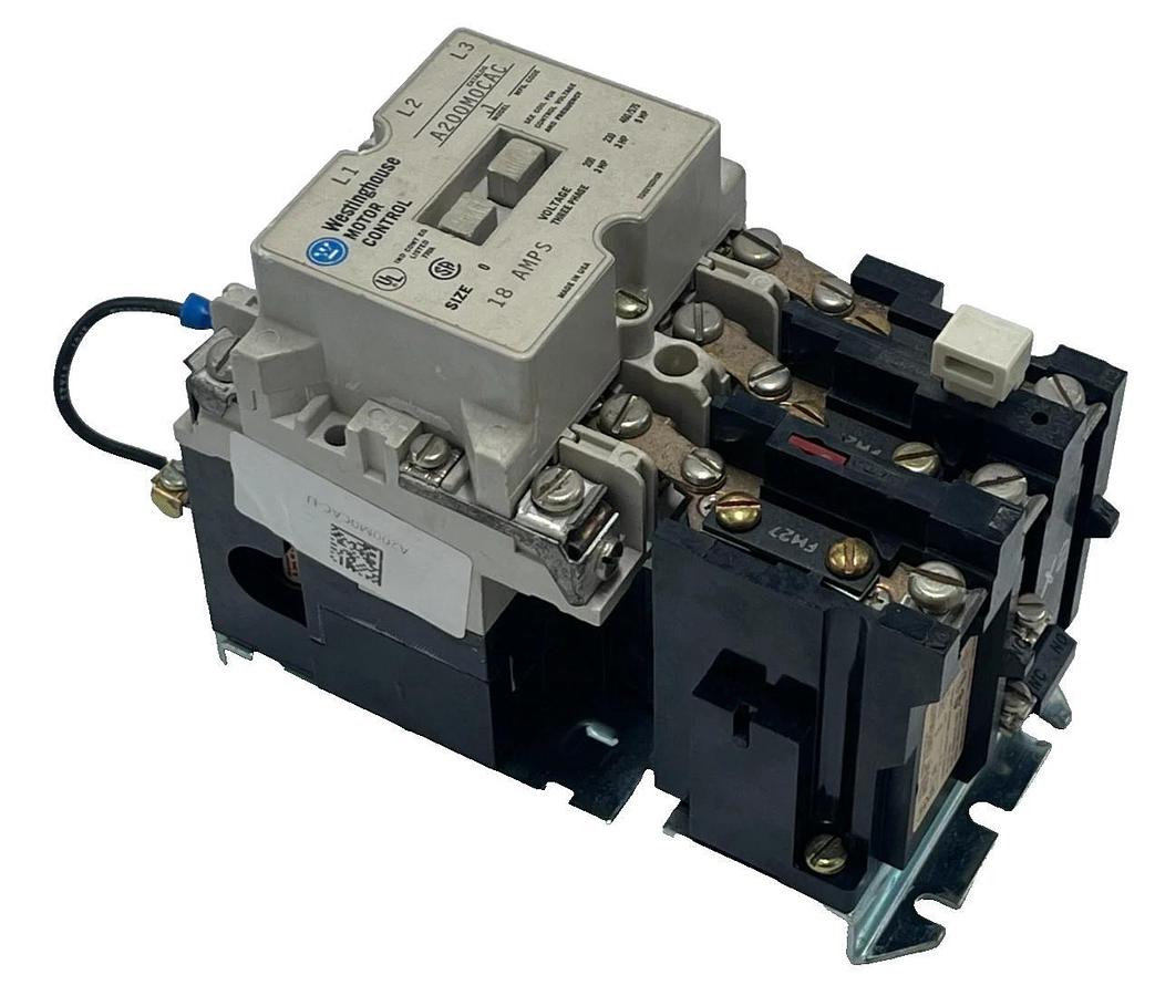 Used WESTINGHOUSE A200M0CAC Model J Motor Starter Size 0 18A 3-Pole 120V Coil 3 PHASE