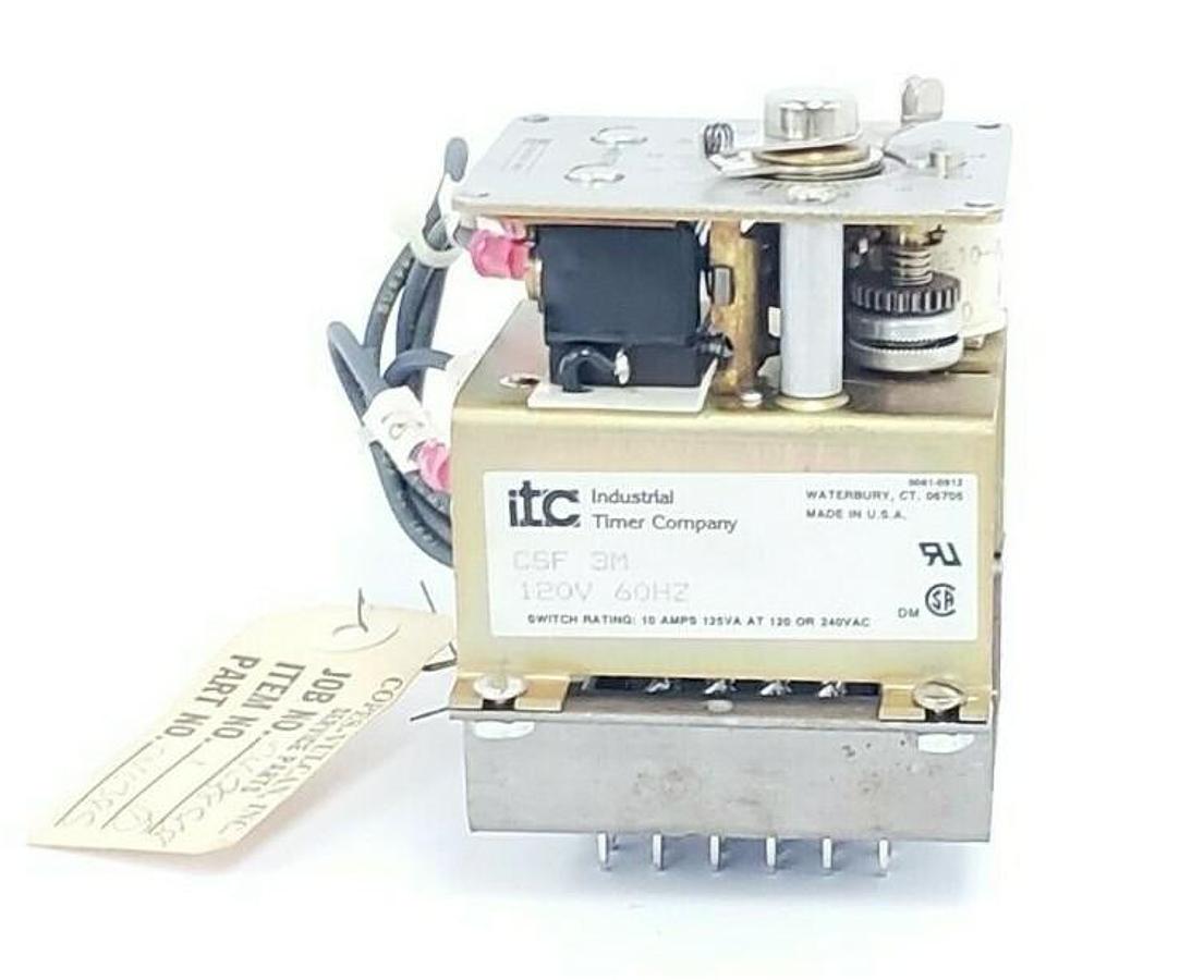 Used NEW ITC CSF3M TIMER-COUNTER DISPLAY PANEL TIME MIN:3S TIME MAX:3MIN 120V 60HZ