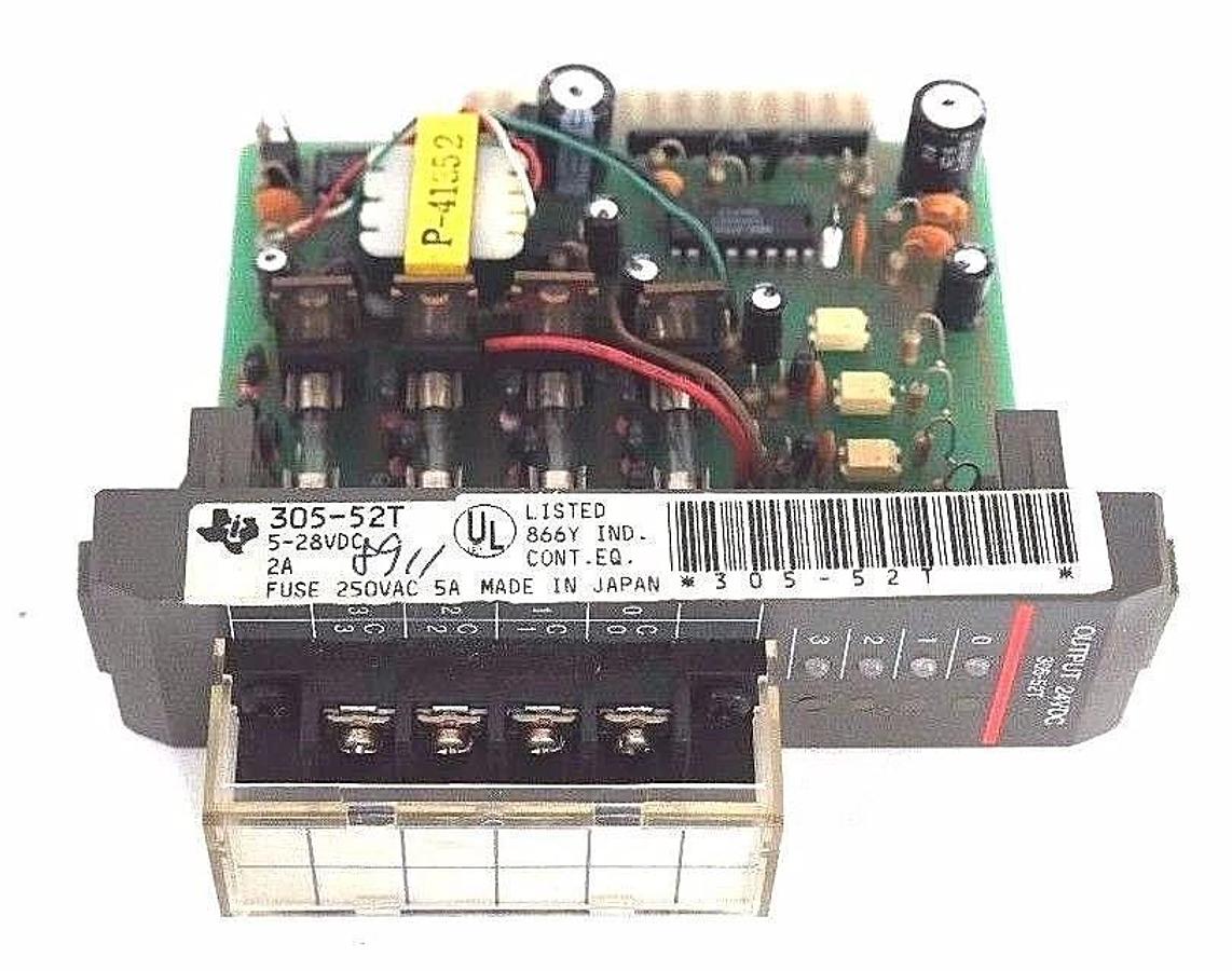 NIB TEXAS INSTRUMENTS 305-52T OUTPUT MODULE, 30552T, 5-28VDC, 2A FUSE, 250VAC,5A