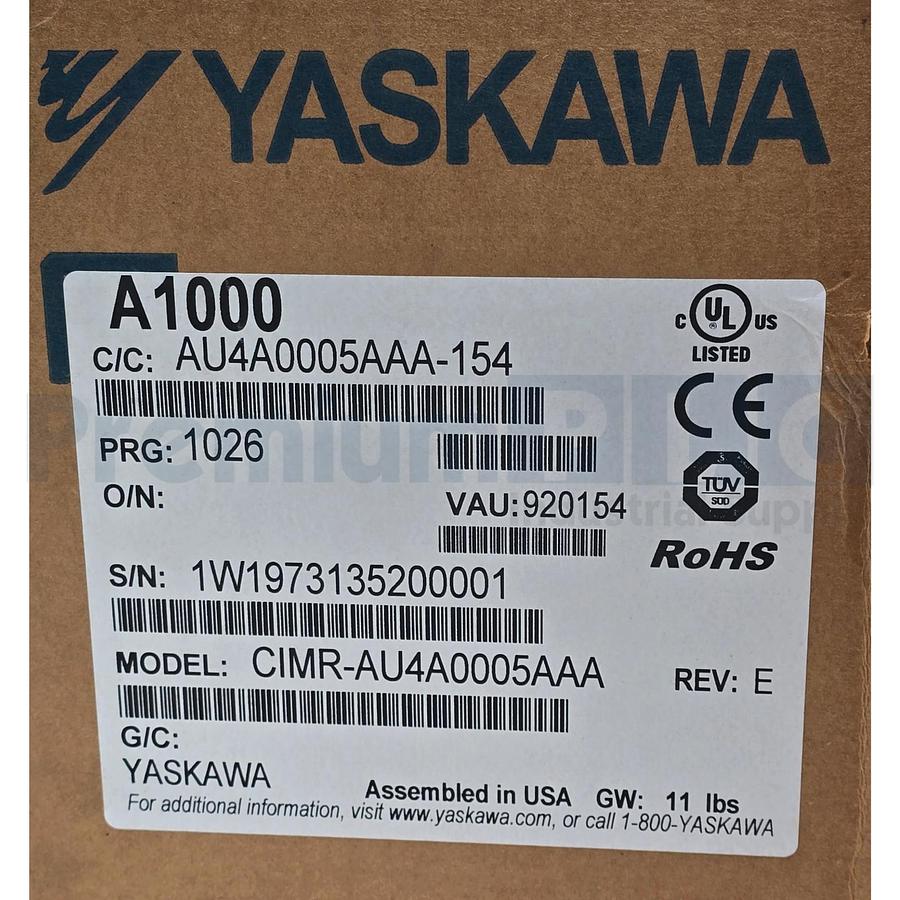 Used MAGNETEK YASKAWA 4004-VG+S4 IMPULSE VG+ SERIES 4 VFD 460V 3HP CIMR-AU4A0005AAA