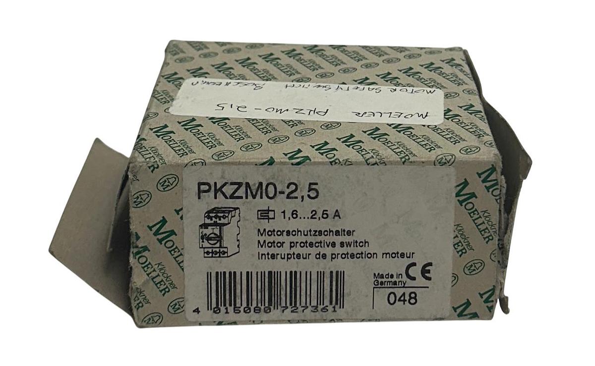 Used KLOCKNER MOELLER PKZM0-2,5 / PKZM025 MOTOR PROTECTIVE SWITCH 1.6-2.5A NSMP