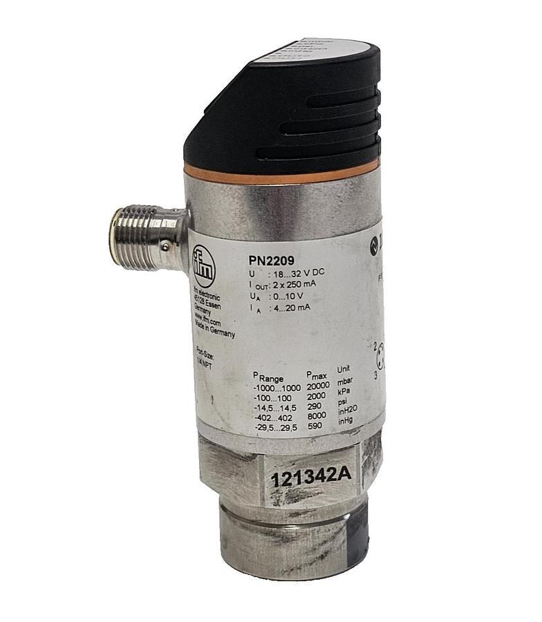 Used IFM PN2209 PRESSURE SENSOR -14.5 TO 14.5 PSI IO-LINK 4-20 MA