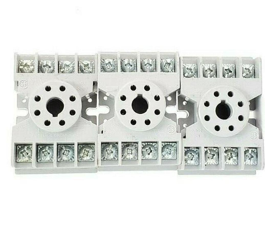 Used LOT OF 3 NEW POTTER & BRUMFIELD 27E122 RELAY SOCKETS 10A 300V