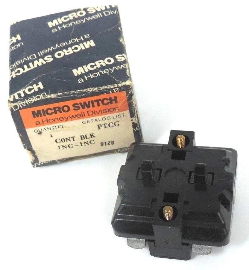 Used NIB HONEYWELL MICRO SWITCH PTCG CONTACT BLOCK 1NC-1NC