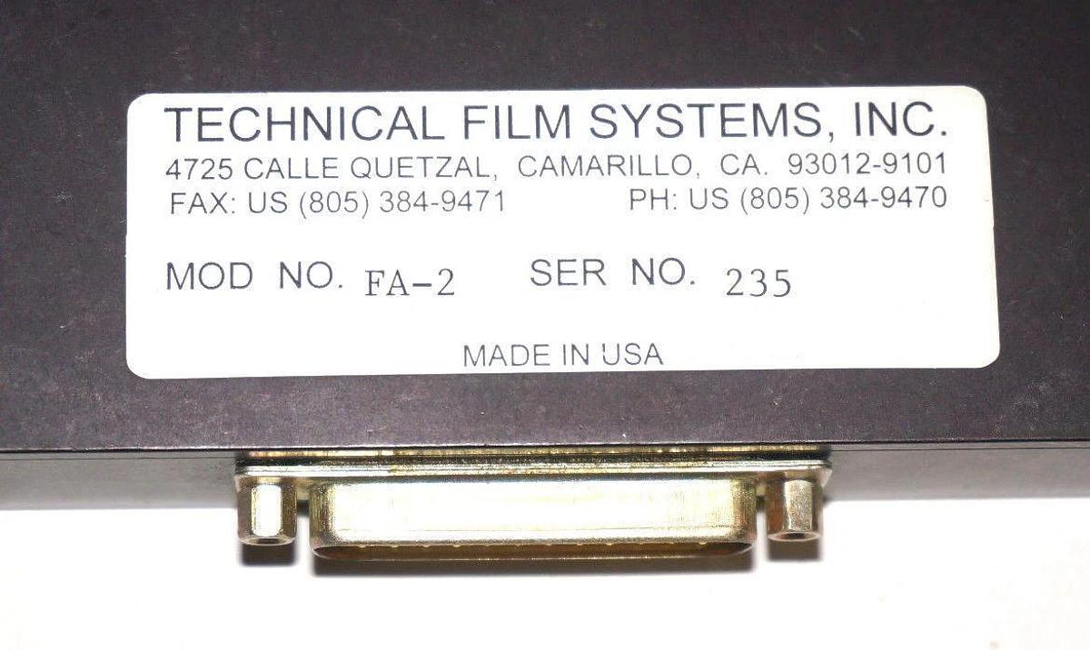 Used TECHNICAL FILM SYSTEMS INC. FA-2 FADER SERVO CONTROLLED FA2