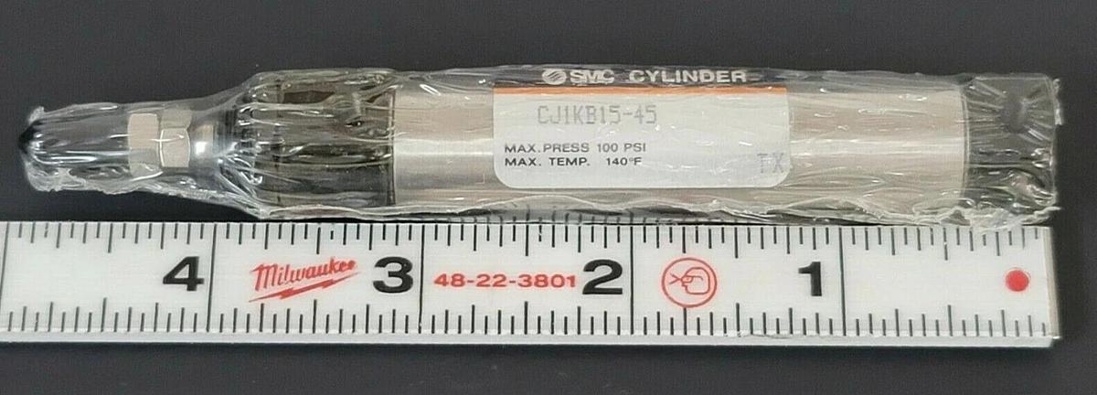 Used NEW SMC CJ1KB15-45 CYLINDER CJ1KB1545 MAX PRESS 100 PSI