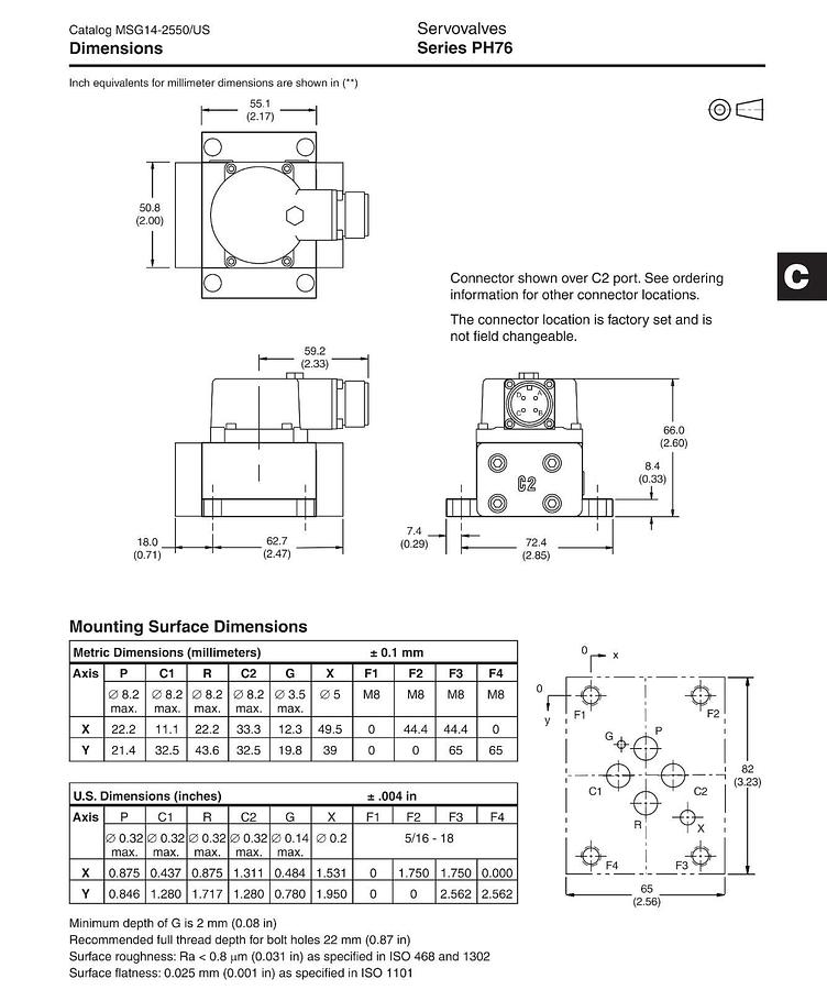 Refurbished Parker PH76 Hydraulic Servo Valve PH76AAZBVA2.5D1384 2.5GPM 3000PSI D# 1384 XLNT