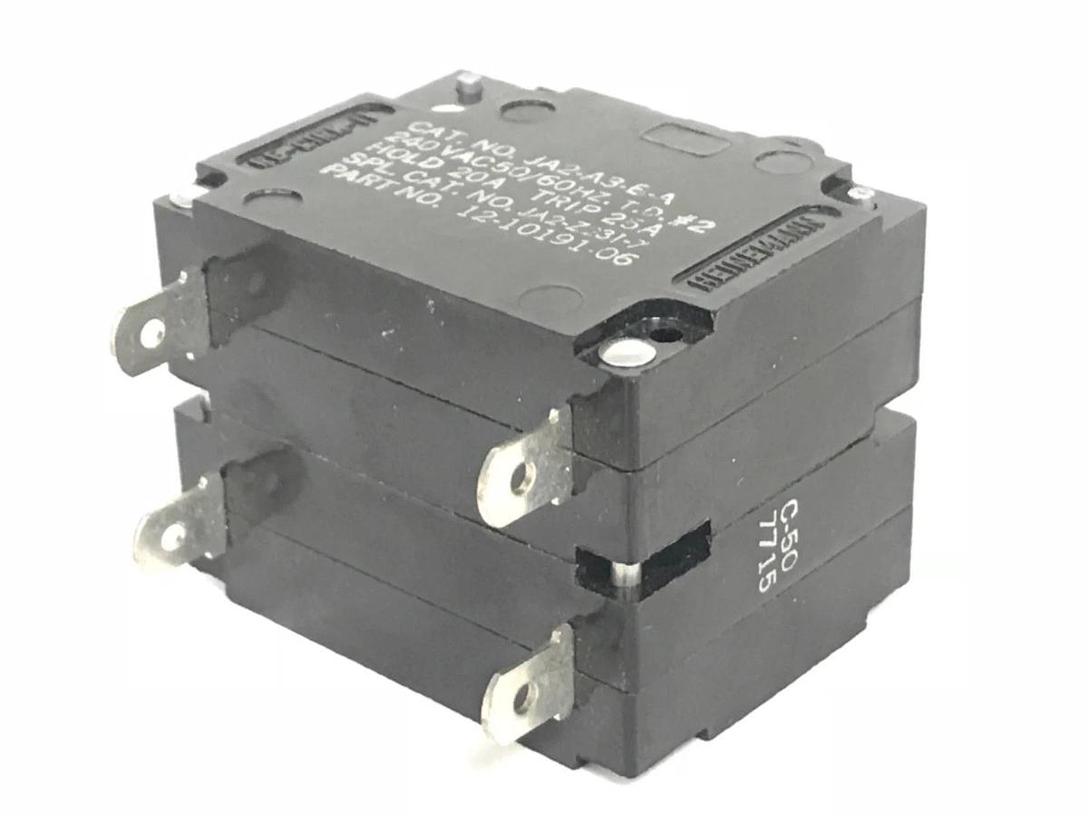 Used HEINEMANN JA2-A3-B-A CIRUIT BREKAER 240VAC, JA2-Z231-7, 12-10191-06, JA2A3BA