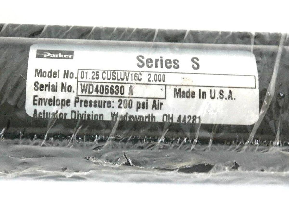 NEW PARKER SERIES S 01.25 CUSLUV16C 2.000 PNEUMATIC CYLINDER