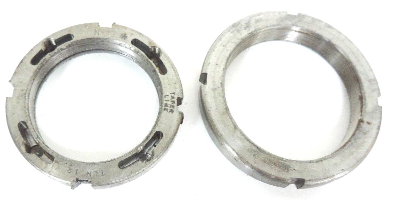 Used LOT OF 2 GENERIC LOCKING NUTS N-14 & N-12