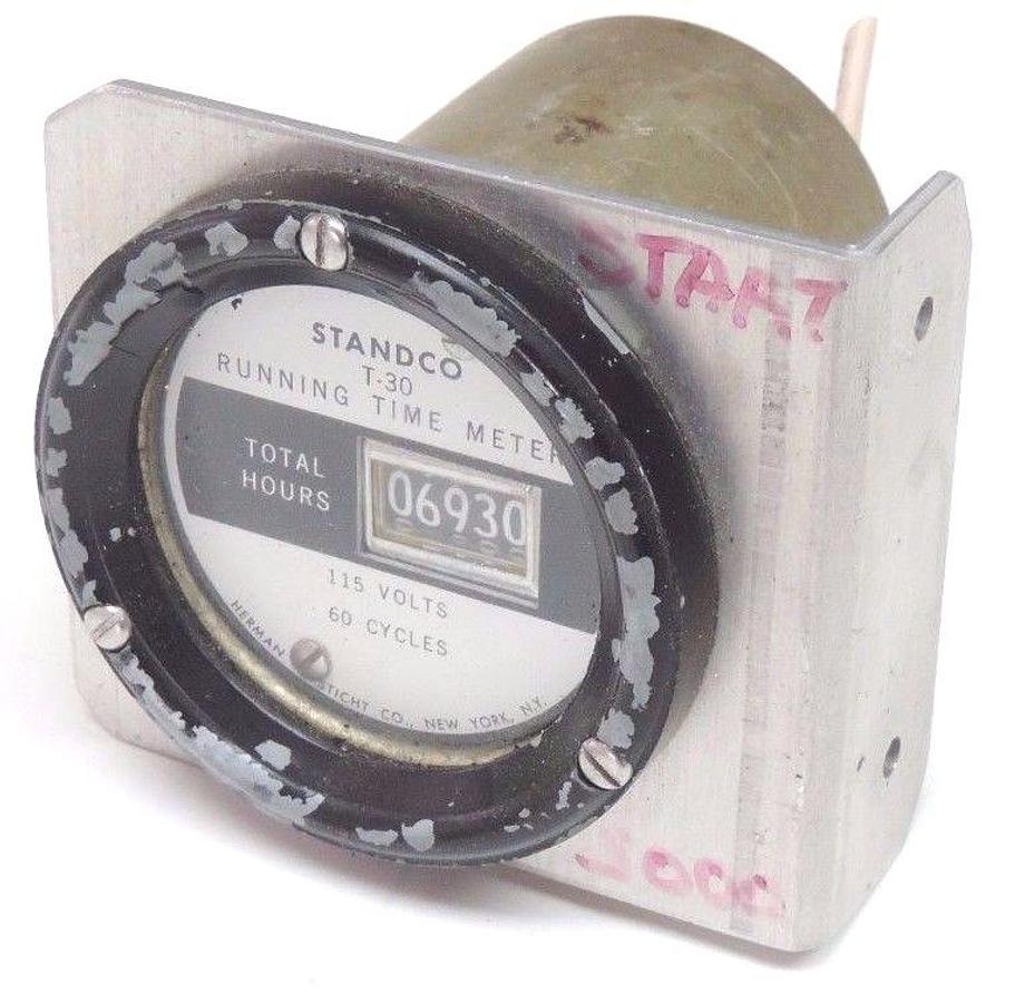 Used STANDCO T-30 RUNNING TIME METER 115V, 60CYCLE, T30