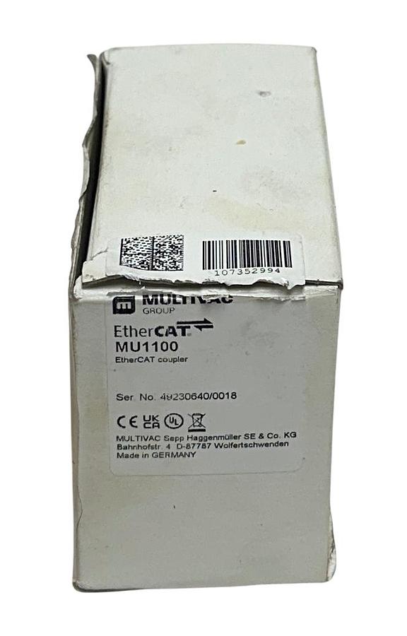 Used BECKHOFF MULTIVAC MU1100 EtherCAT COUPLER MODULE 24V 107352994 LED NSMP