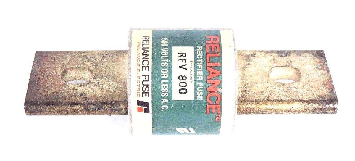 Used NIB RELIANCE RFV 800 500V 800A RECTIFIER FUSE RFV800, A50P800
