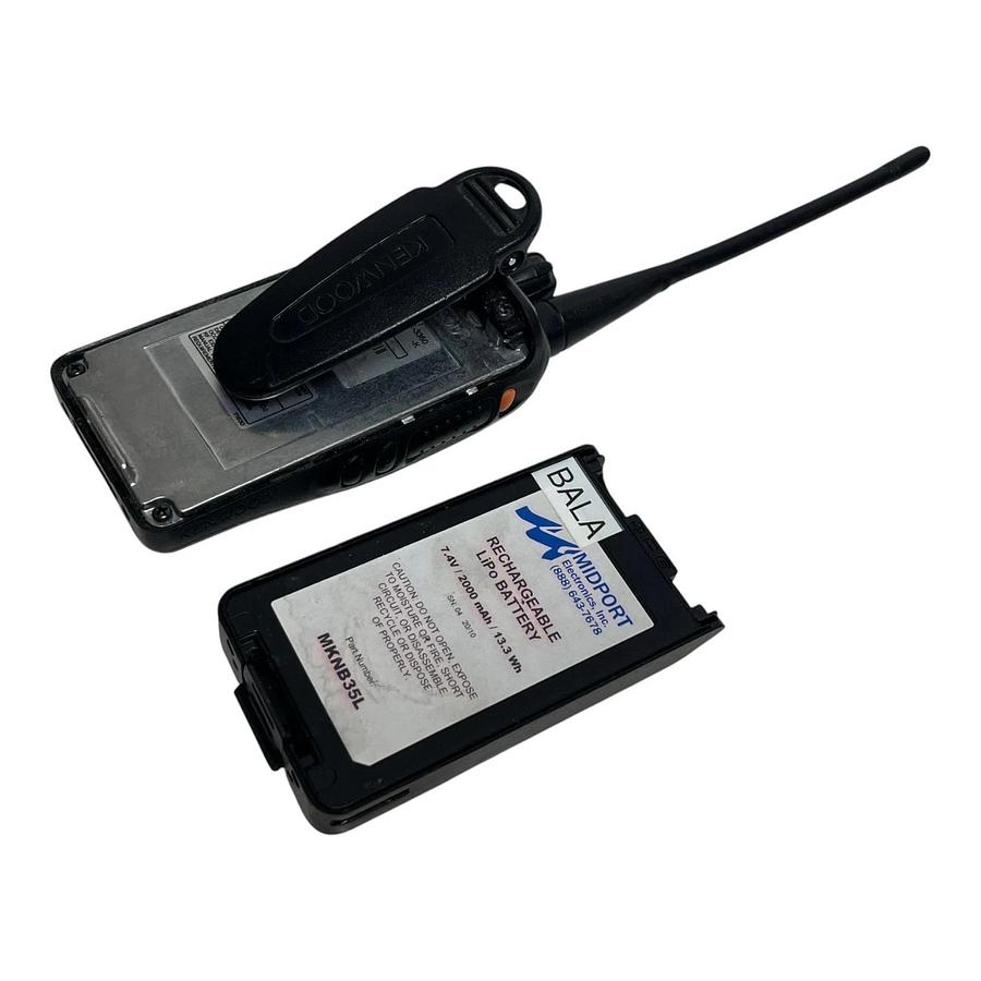 Used Kenwood TK-3360-K UHF Radio KSC-25LS Charger Midport MKNB35L Battery Set