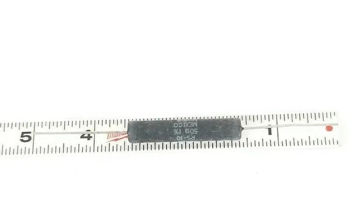 LOT OF 5 NEW DALE RS-10 RESISTORS RS10, 50OHMS 1%