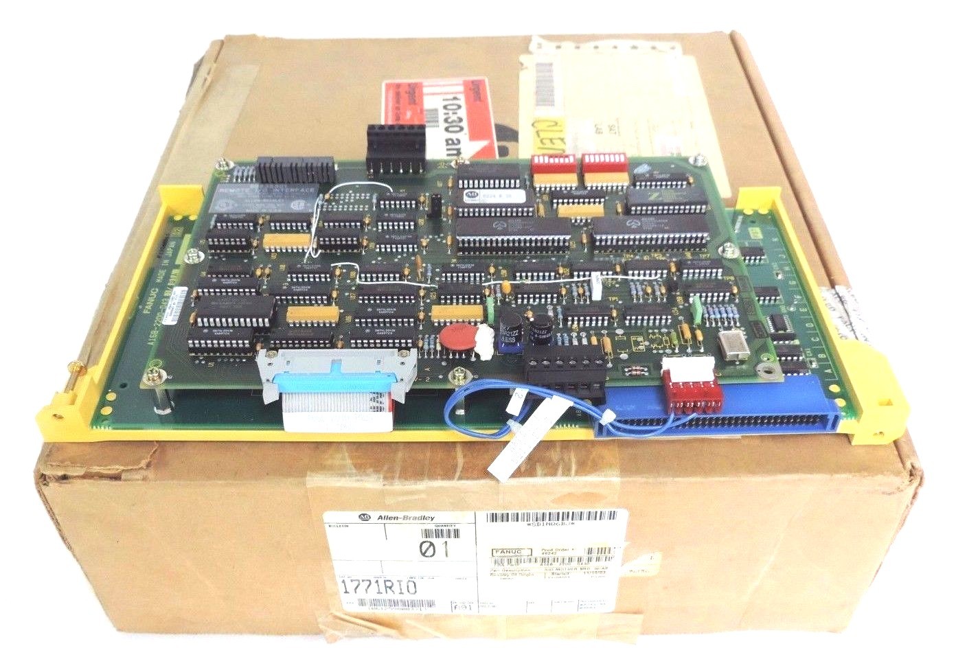 Used NIB FANUC A16B-2200-0431/01A MOTHER BOARD W/ ALLEN BRADLEY 1771-RIO INTERFACE
