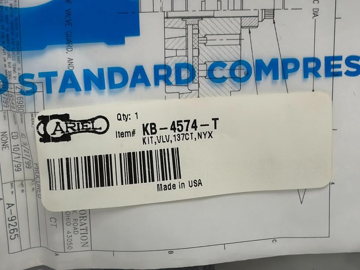 Ariel KB-4574-T Compressor Valve Kit 137CT NYX OEM Rebuild Kit New
