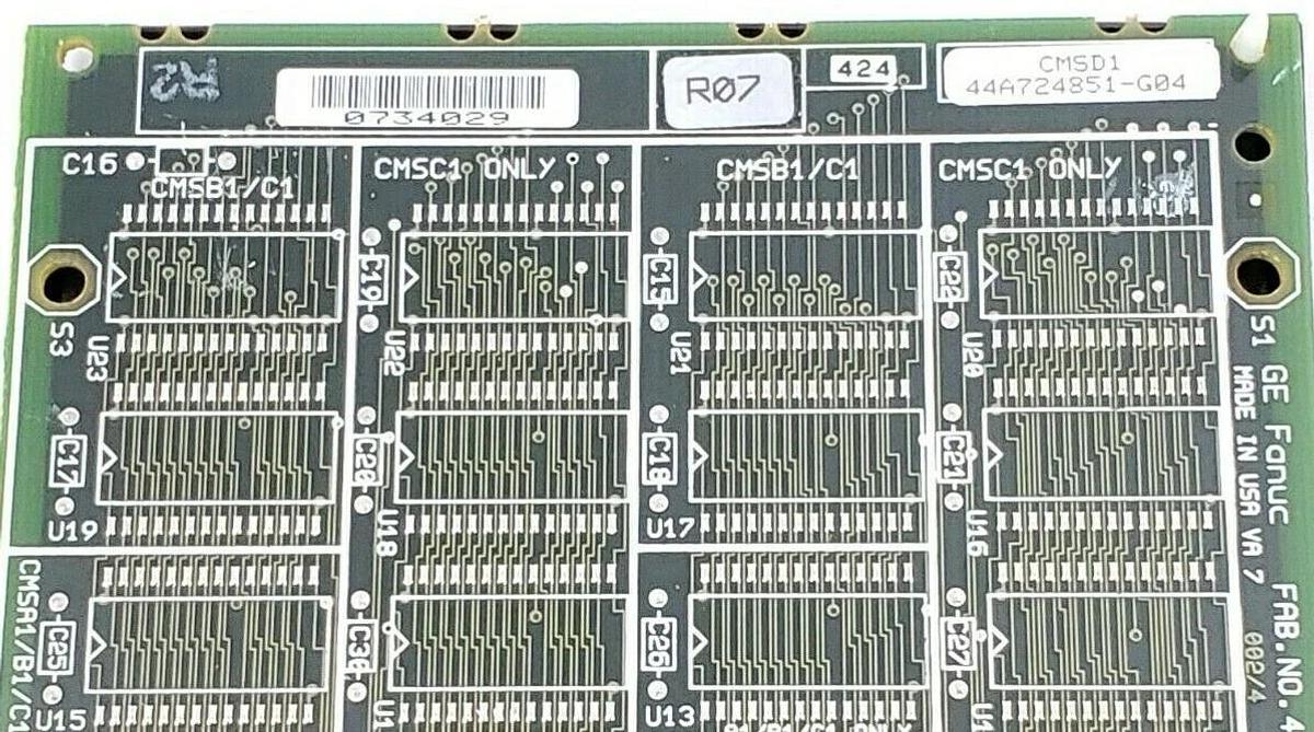 Refurbished GE FANUC IC697MEM713B 64KB CMOS MEMORY MODULE 44A726846-001R04/5 (REPAIRED)