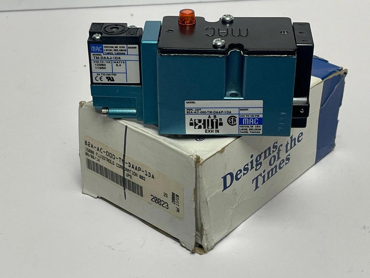MAC Valves 82A-AC-000-TM-DAAP-1DA 3-Way Solenoid Valve New Surplus
