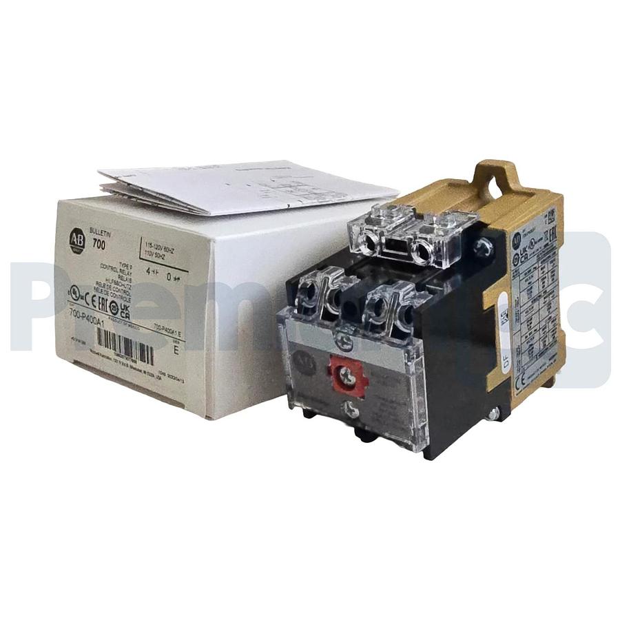 Allen-Bradley 700-P400A1 /E Type P Control Relay 110/120V AC Coil, 4 N.O. NSMP