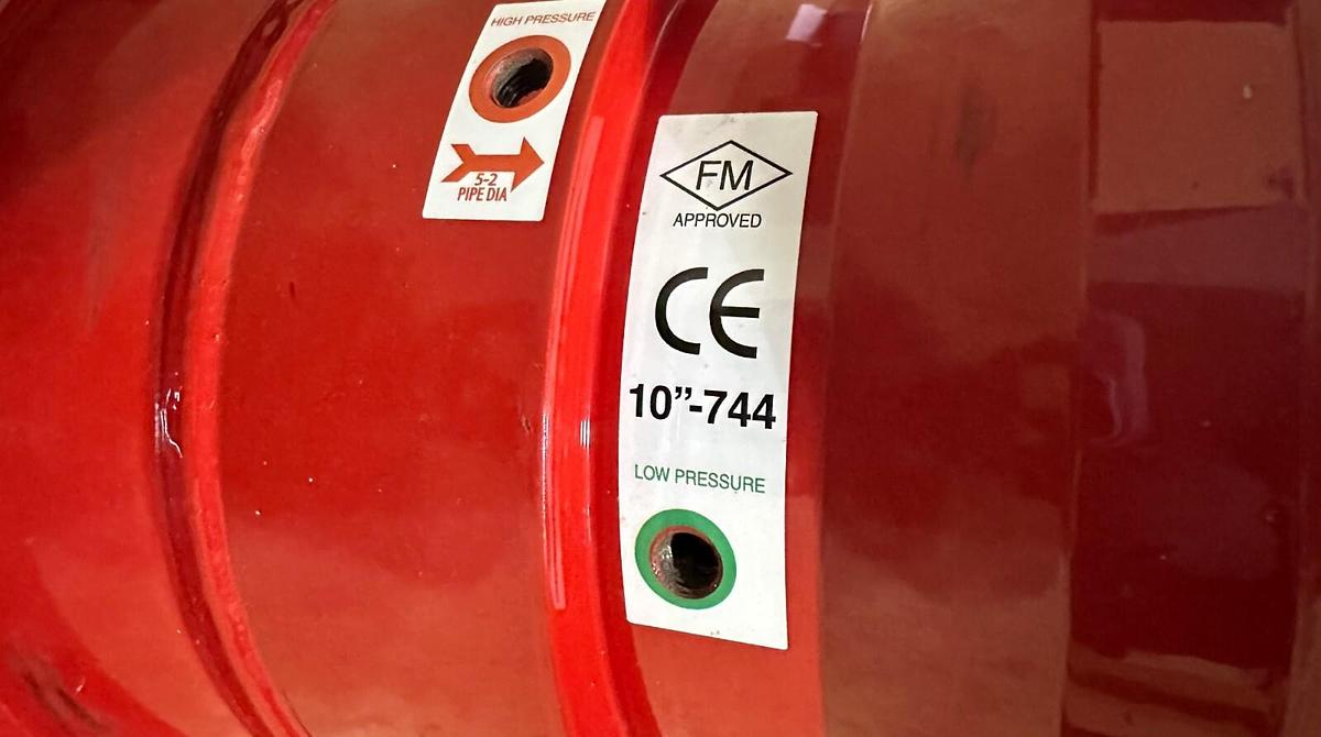 Used NEW GLOBAL VISION GVI 10''-744 / 10744 VENTURI FIRE PUMP FLOW SYSTEM BODY