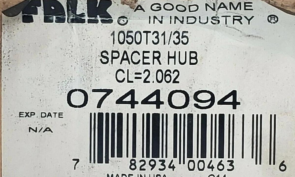 NIB FALK 0744094 SPACER HUB 1050T31/35 CL=2.062