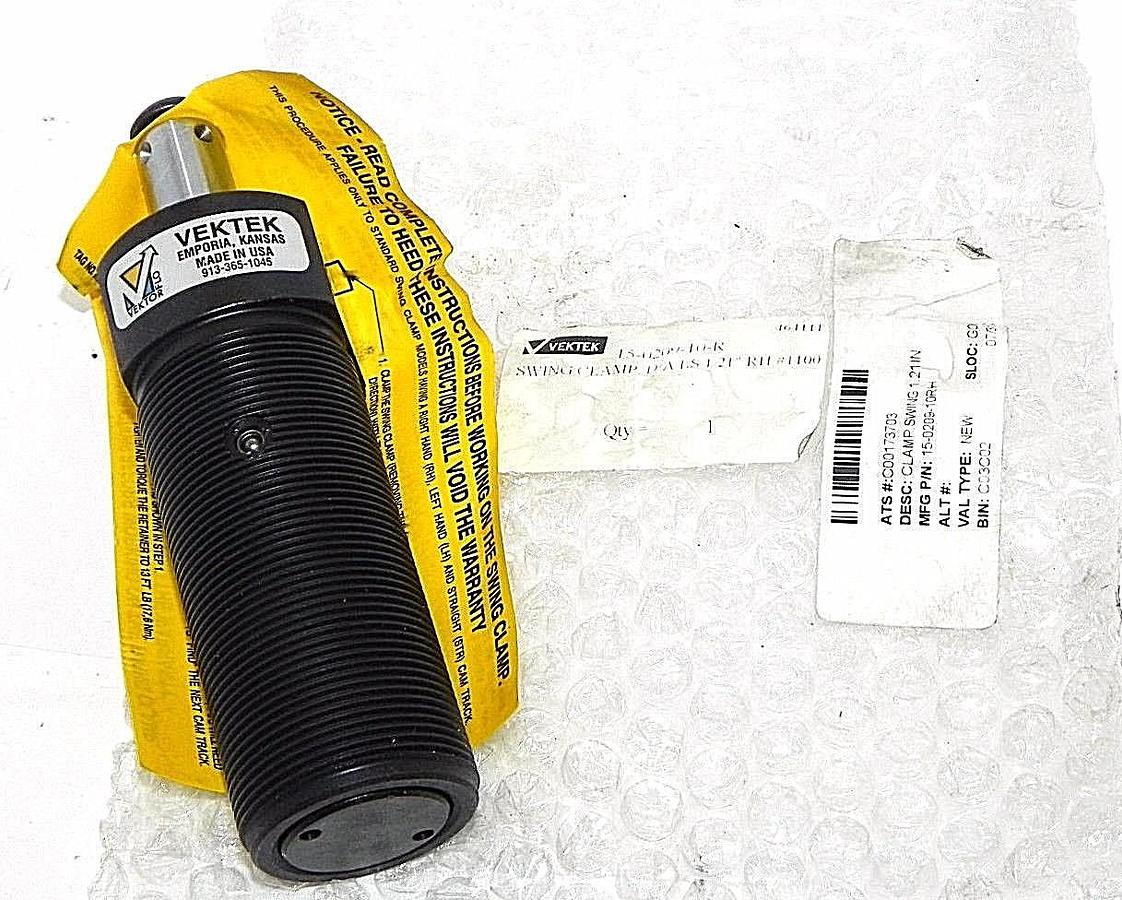 Used NEW VEKTEK 15-0209-10-R SWING CLAMP D/A LS 1.21".RH #1100 150209-10-R