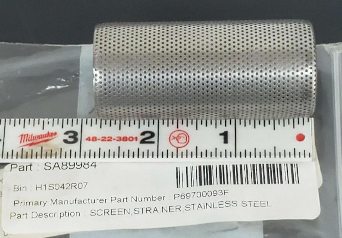Used NEW GENERIC P69700093F STAINLESS STEEL SCREEN STRAINER