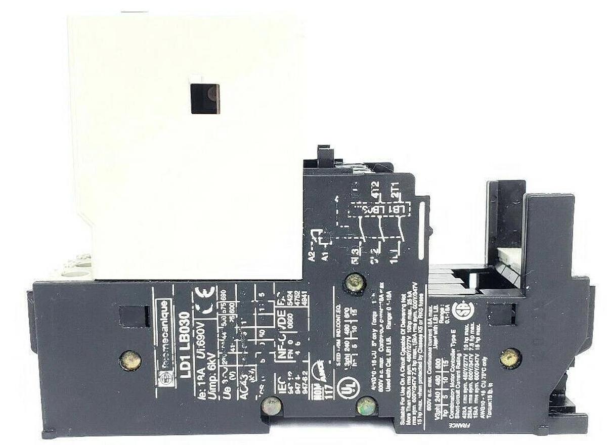 Used TELEMECANIQUE LD1-LB030N CONTACTOR BREAKER 21V/50HZ 24V/60HZ LD1-LB030 LD1LB030N
