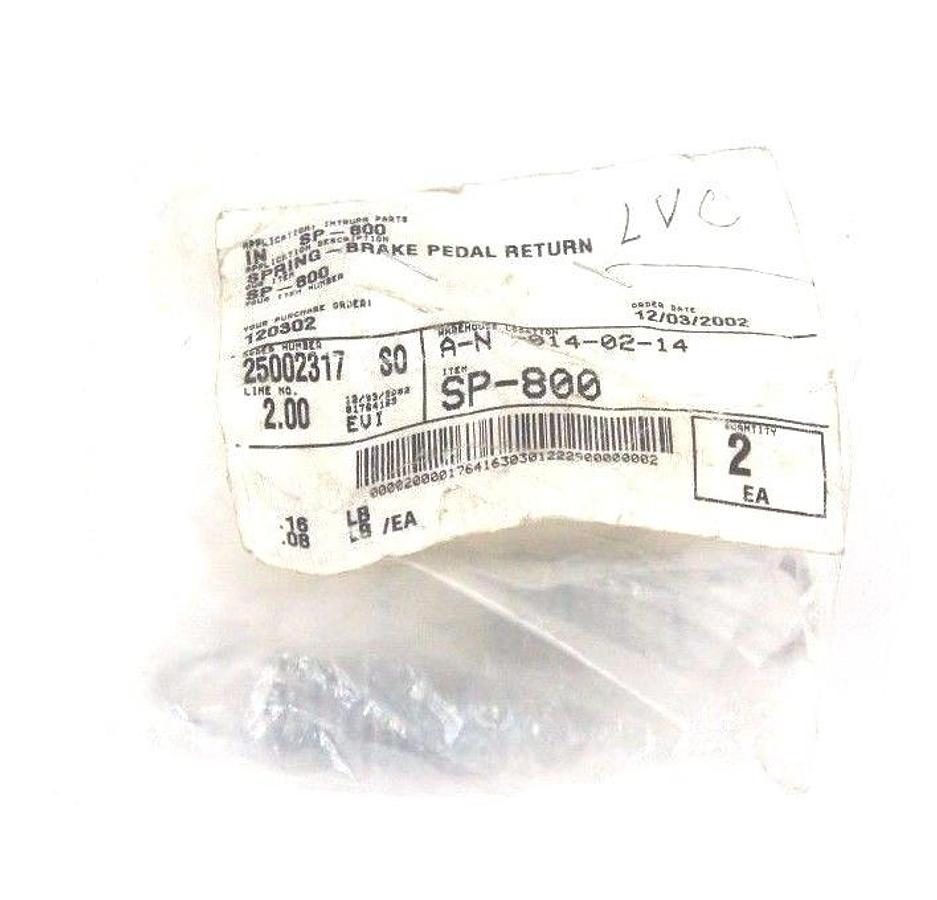 LOT OF 2 NEW INTRUPA SP-800 BRAKE PEDAL RETURN SPRINGS SP800
